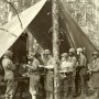 Chow time while on bivouac at Grant's Pass.