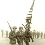 Battalion Colors with Sgts. Chermak, Einhorn, and Brashear